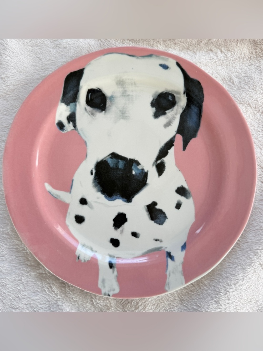 Anthropologie Sally Muir Dog a Day Dessert Plate Dalmatian